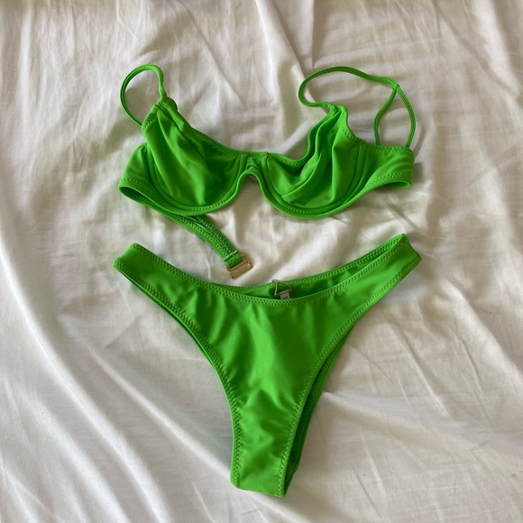 SOLD Dipped in Blue Neon Bikini - Picture 1 of 2
